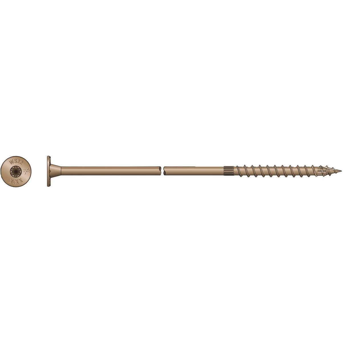 Strong-Drive SDWS TIMBER Screw (Exterior Grade)  0.220 in. x 8 in. T40, Tan