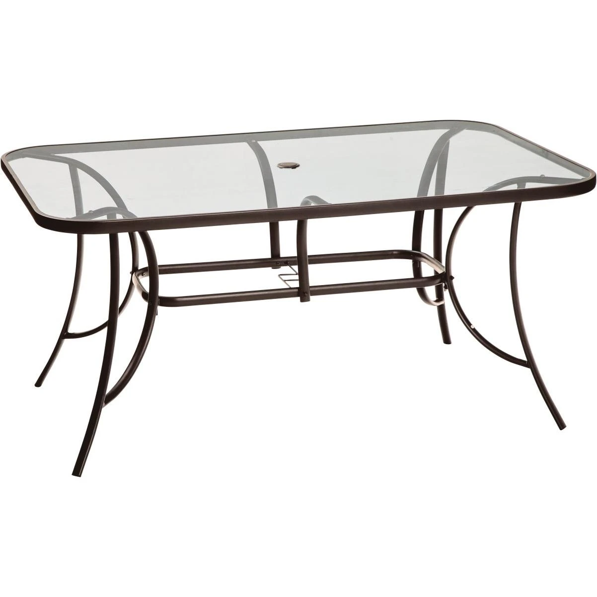 Outdoor Expressions Windsor Collection 60 In. x 38 In. Rectangular Brown Steel Table