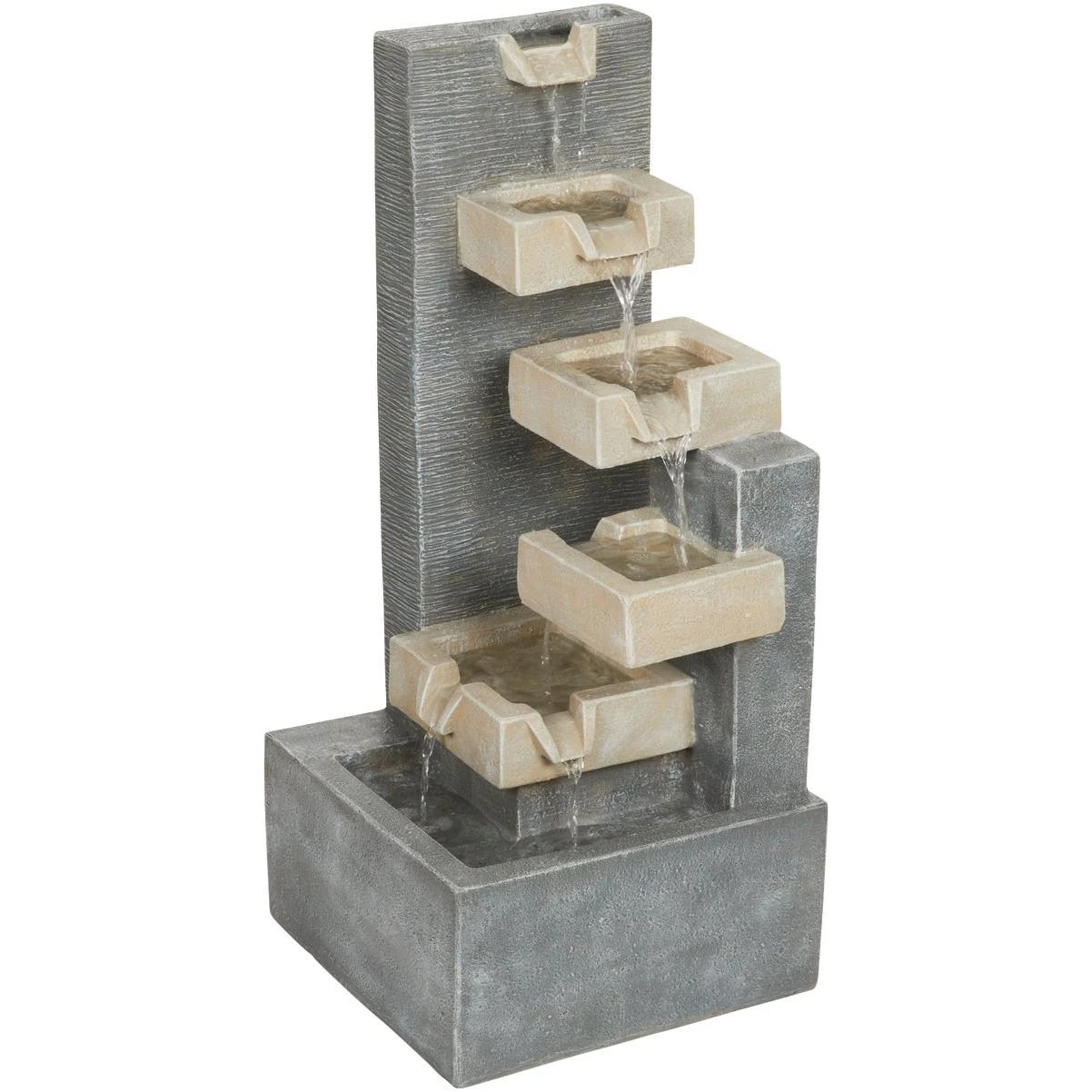 Best Garden 14 In. W. x 31 In. H. x 14 In. L. Resin Tiered Brick Fountain