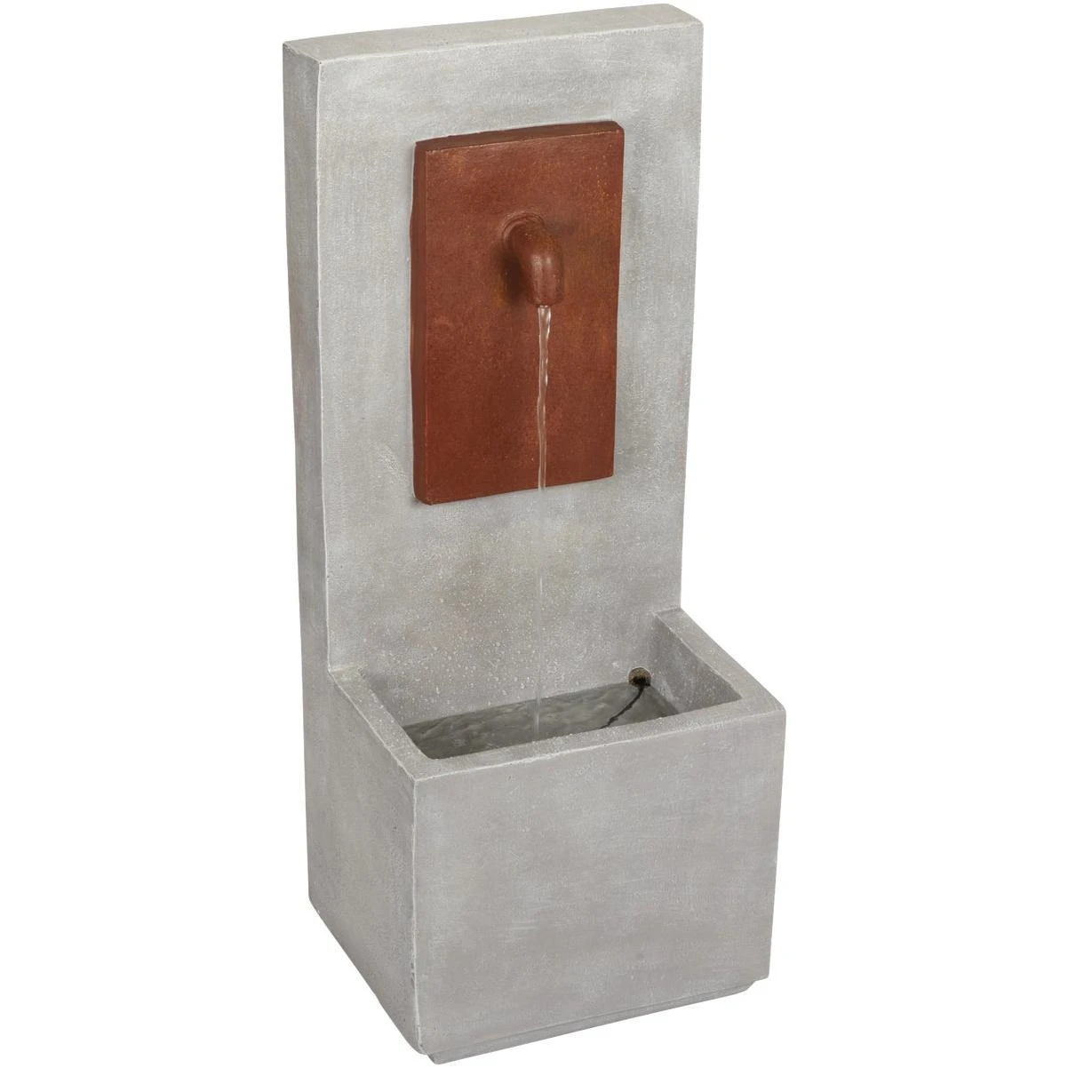 Best Garden 12 In. W. x 35 In. H. x 15 In. L. Rust Tap Resin Fountain