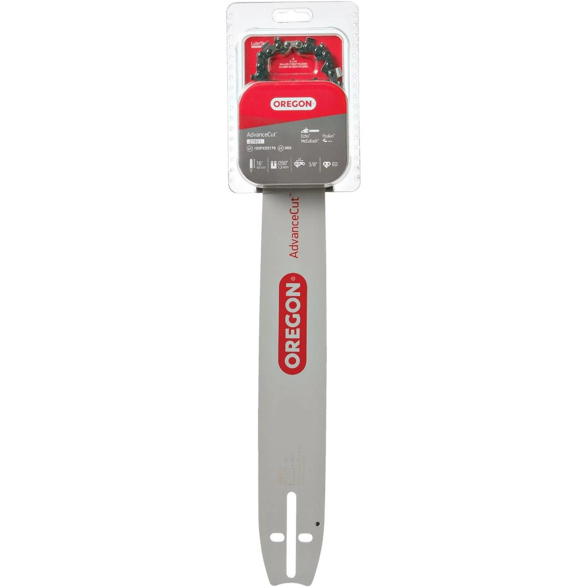Oregon AdvanceCut 16 In. 60 Drive Links Reversible Bar & D60 Chain Replacement Combo