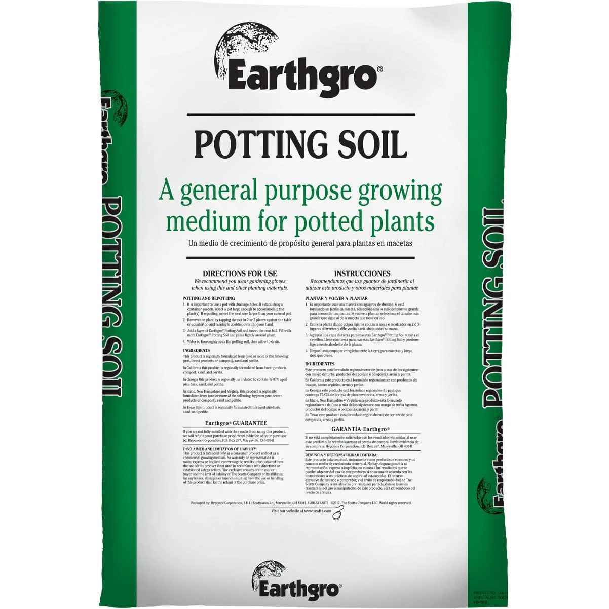Earthgro 1 Cu. Ft. 52 Lb. All Purpose Indoor & Outdoor Plants Potting Soil