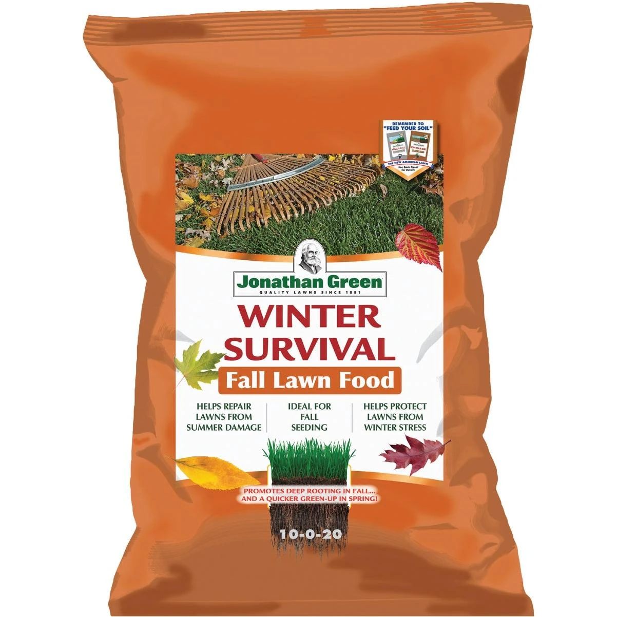 Jonathan Green Winter Survival 45 Lb. 15,000 Sq. Ft. 10-0-20 Winterizer Fall Fertilizer