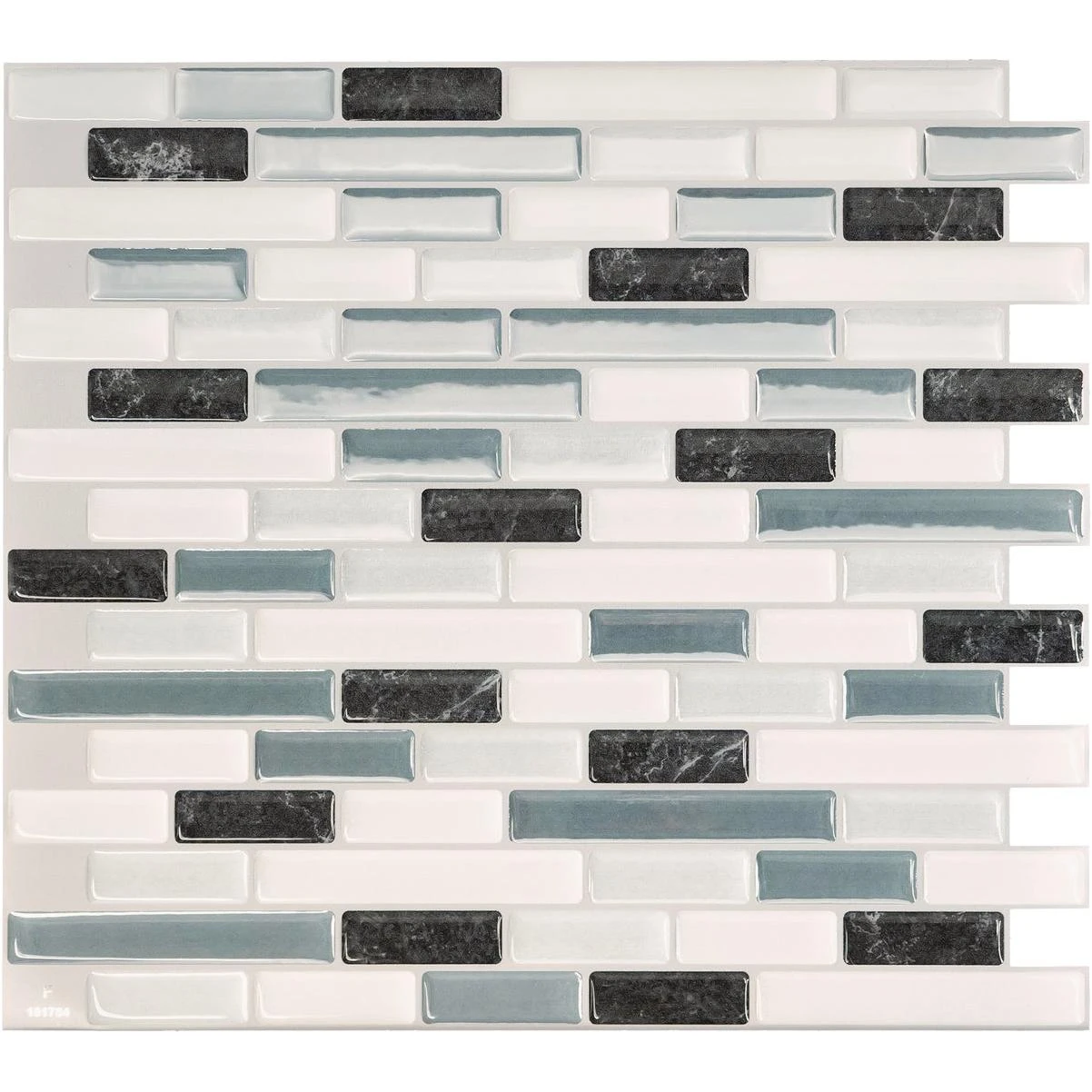Smart Tiles Approx. 10 In. x 10 In. Glass-Like Vinyl Backsplash Peel & Stick, Muretto Brina Mosaic (4-Pack)