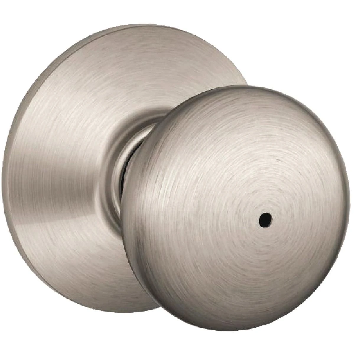 Schlage Plymouth Knob Satin Nickel Bed and Bath Lock 