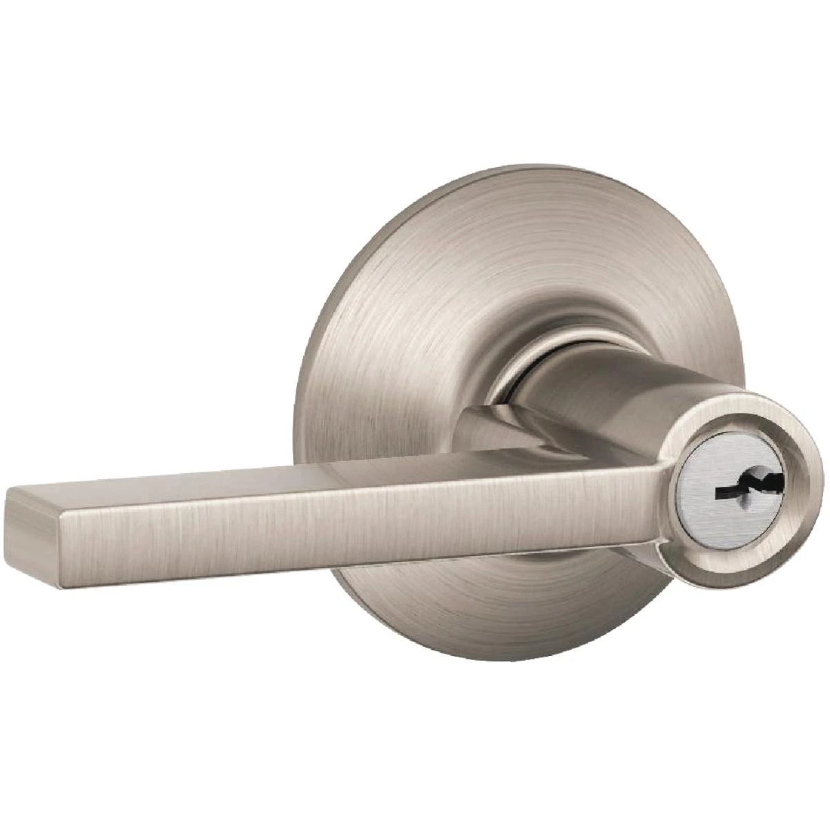 Schlage Latitude Lever Satin Nickel Keyed Entry Lock 