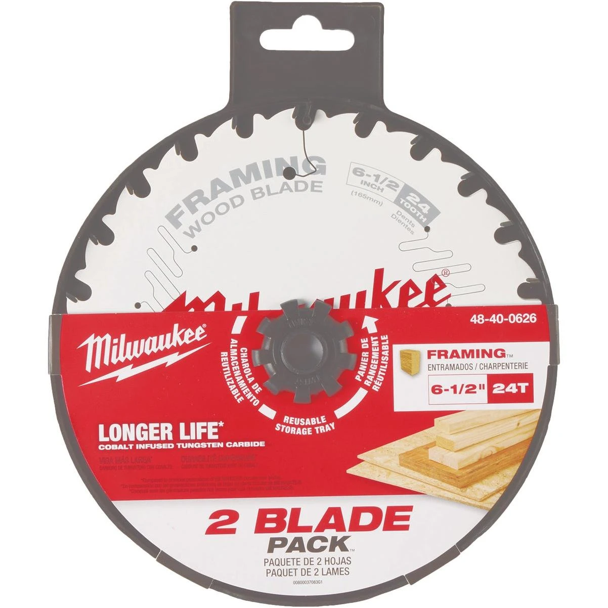 Milwaukee 6-1/2 In. 24-Tooth Framing Circular Saw Blade (2-Pack)