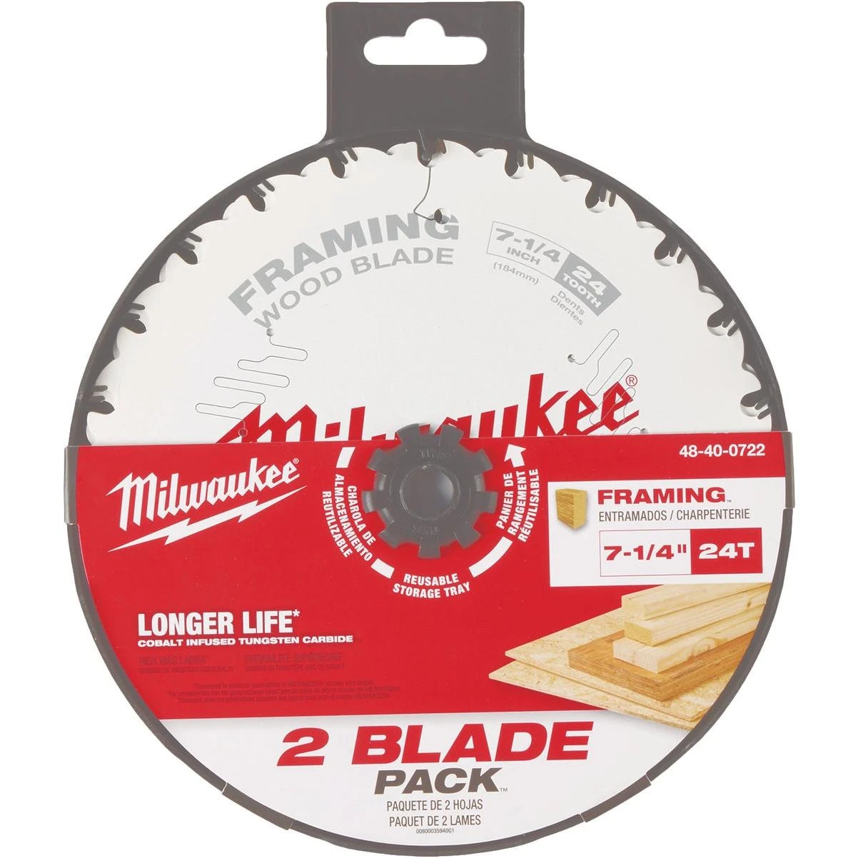 Milwaukee 7-1/4 In. 24-Tooth Framing Circular Saw Blade (2-Pack)