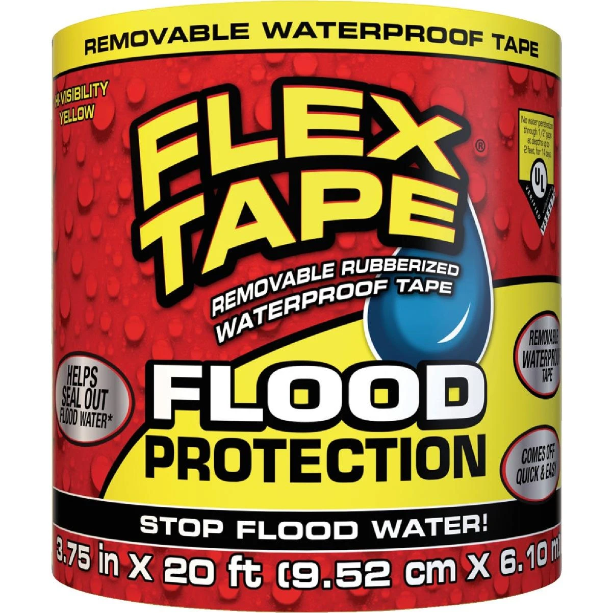 Flex Tape Flood Protection 3.75 In. W x 20 Ft. L Rubberized Heavy-Duty Tape