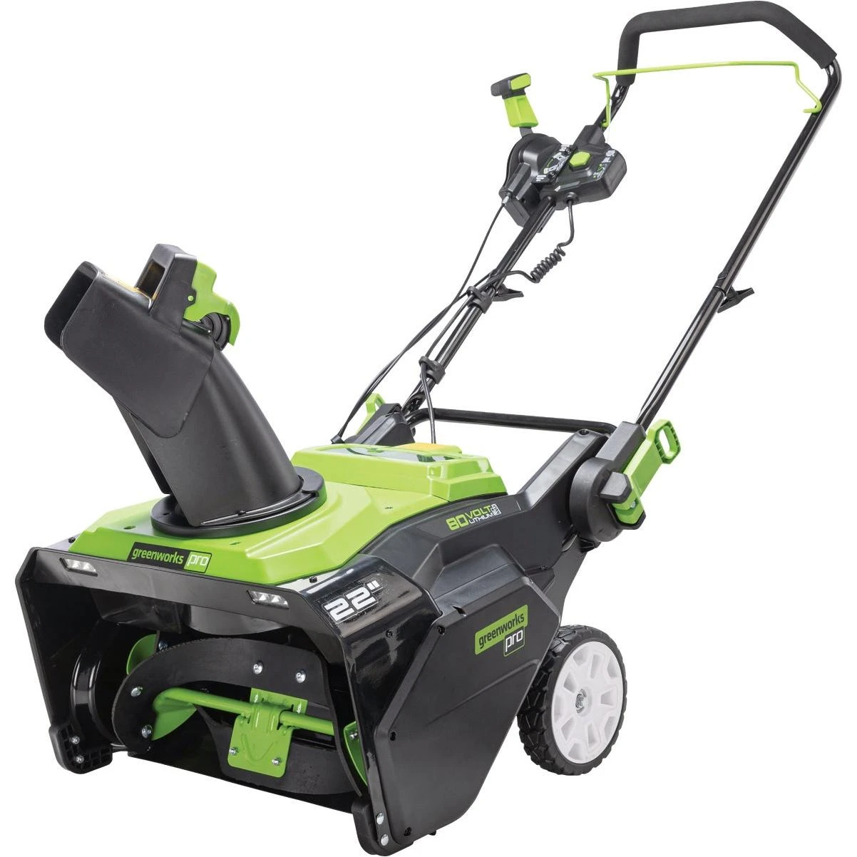 Greenworks 80V 22 In. Single-Stage Snow Blower with 4.0 Ah Battery & Charger