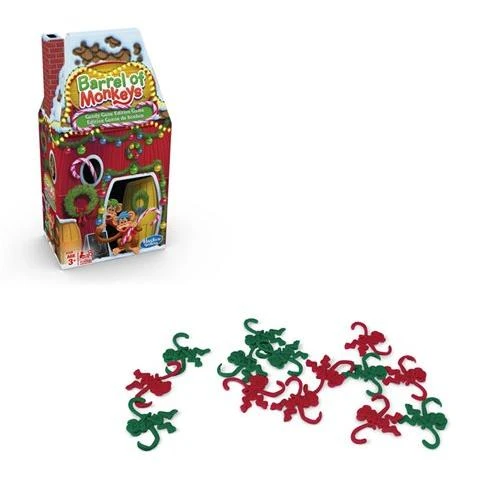 Hasbro Gaming Barrel Of Monkeys Candy Cane Edition Game For Kids Ages 3 And Up