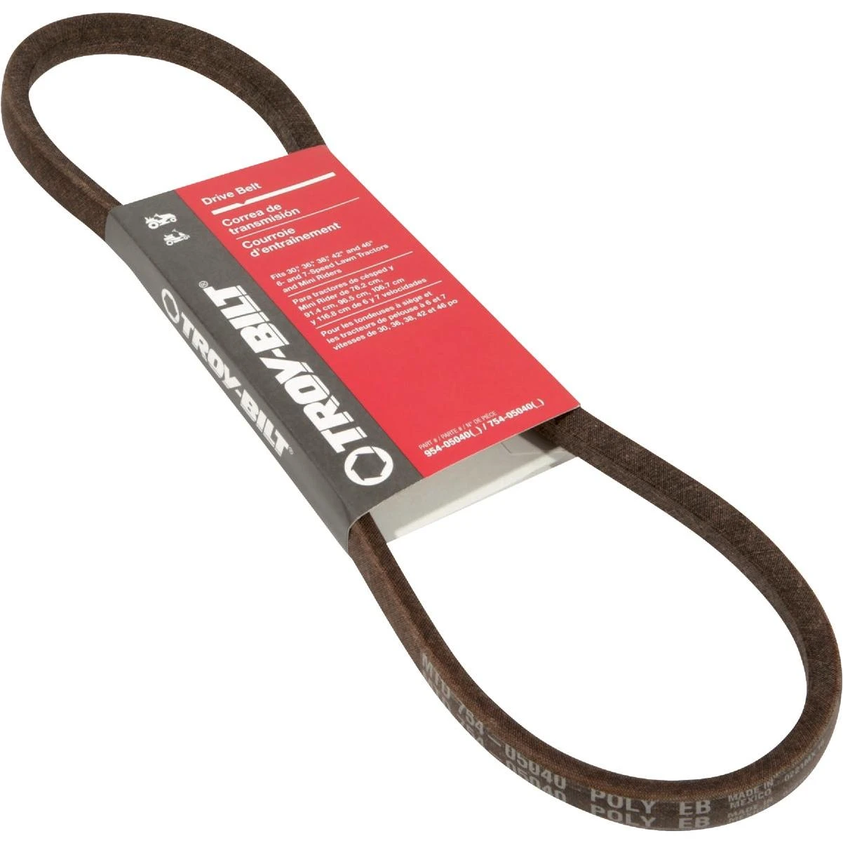 Troy-Bilt 30, 36, 38, 42 and 46 In. Deck Drive Belt for 6 & 7-Speed Lawn Tractors and Mini Riders