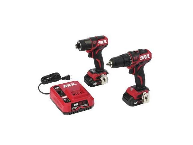 SKIL 2-Tool PWRCore 12 Volt Lithium-Ion Brushless Drill/Driver & Impact Driver Cordless Tool Combo Kit 