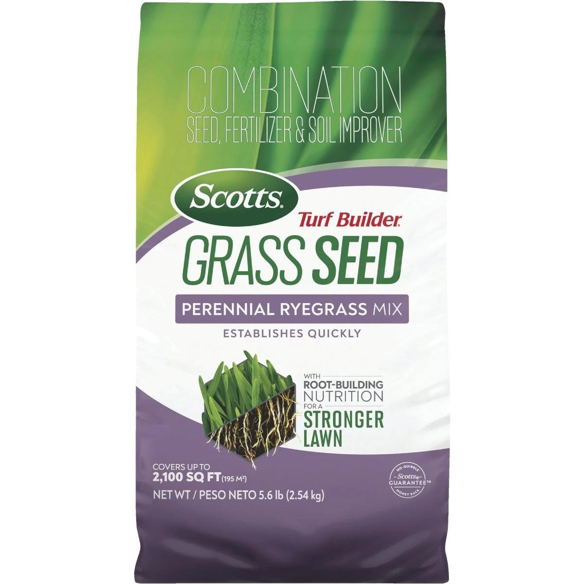 Scotts Turf Builder 5.6 Lb. 700 Sq. Ft. Perennial Ryegrass Mix Grass Seed, Fertilizer, and Soil Improver Combination