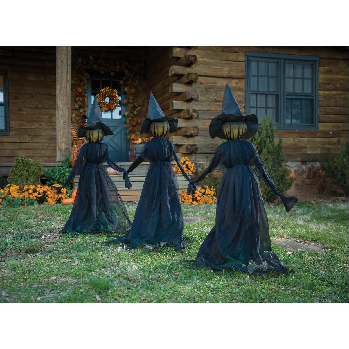 Evergreen 52 In. H. Lighted Witch Garden Stake (Set of 3)