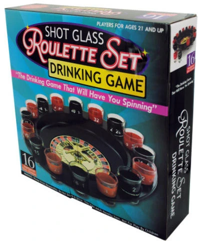 Shot Glass Roulette Drinking Game Set With 16 Shot Glasses For Parties