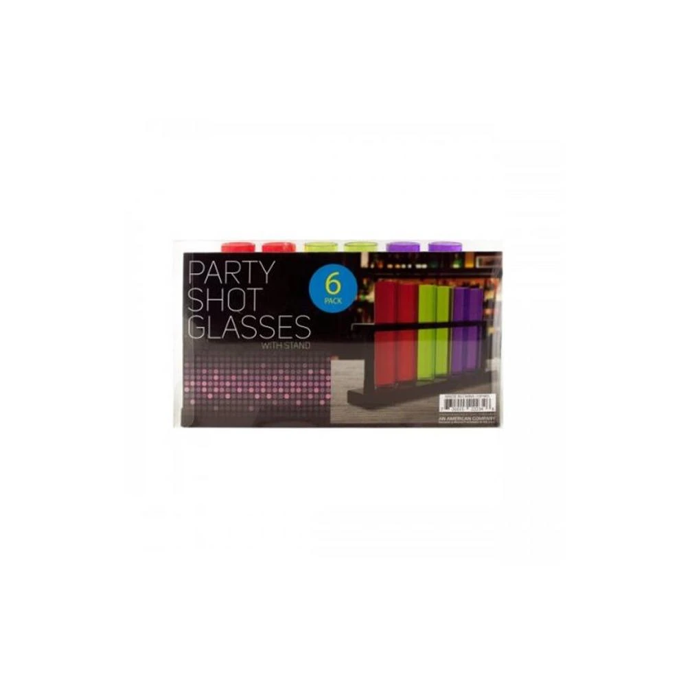 Of985 Test Tube Party Shot Glasses With Stand - Set Of 4 In Multiple Colors