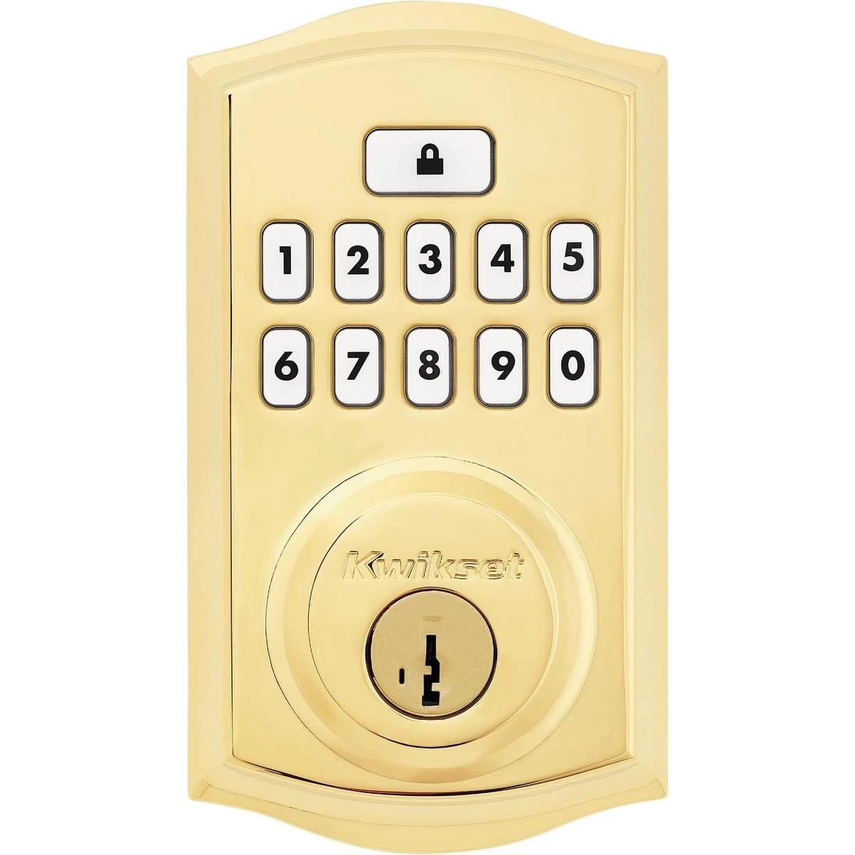 Kwikset Signature Series Traditional SmartCode Brass Electronic Deadbolt