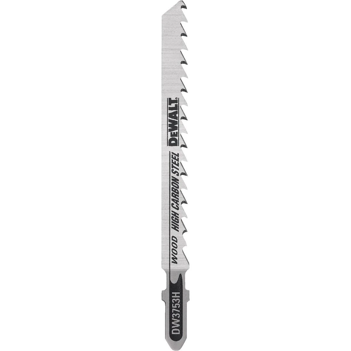 DeWalt T-Shank 4 In. x 6 TPI High Carbon Steel Jig Saw Blade, Fast/Clean Wood (5-Pack)