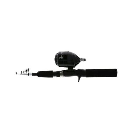 Eagle Claw PK56TSCB Pack-It Black Telescop Combo Spincast 5.5  Fishing Rod/Reel