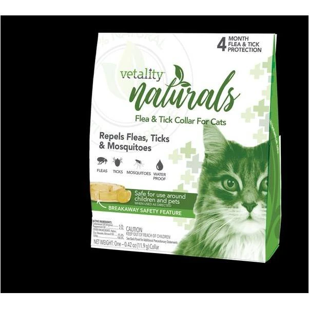 Vetality Naturals Flea & Tick Cat Collar, 2.5 OZ, Off-White