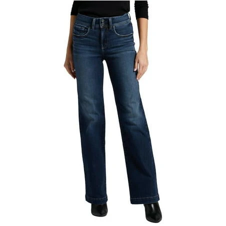 Silver Jeans Co. Avery High Waist Trouser Jeans in Indigo at Nordstrom, Size 34 X 33