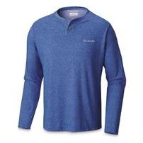 Columbia Thistletown Park Henley Top For Men - Elderberry Heather - Size Medium