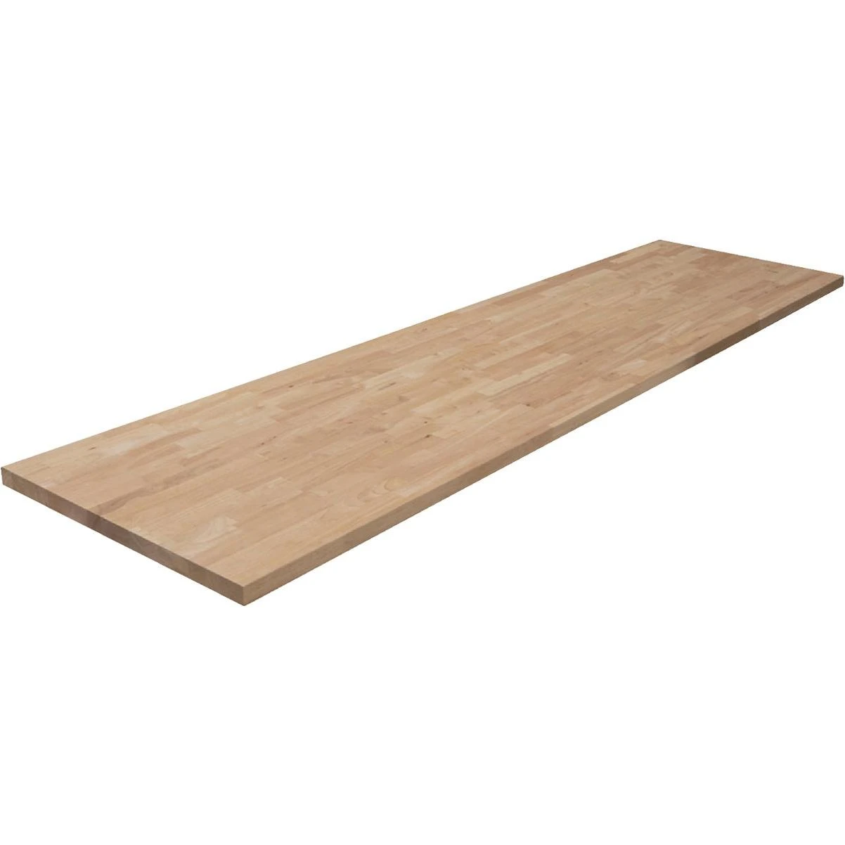 VT Industries CenterPointe 98 In. L x 25 In. D x 1.5 In. T Unfinished Hevea Wood Butcher Block Countertop with Square Edge