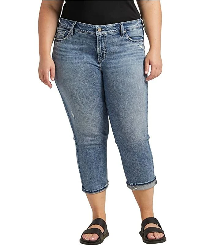 Silver Jeans Co. Elyse Capri Jeans in Indigo at Nordstrom, Size 14W