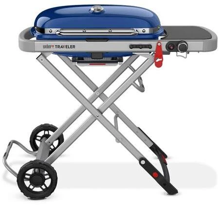 Traveler Portable Gas Grill 44" Liquid Propane 13000 Btu Blue