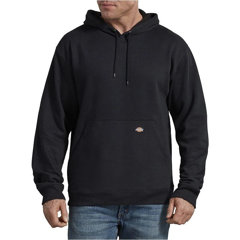 Men's Dickies Fleece Pullover Hoodie, Size: Large, Black