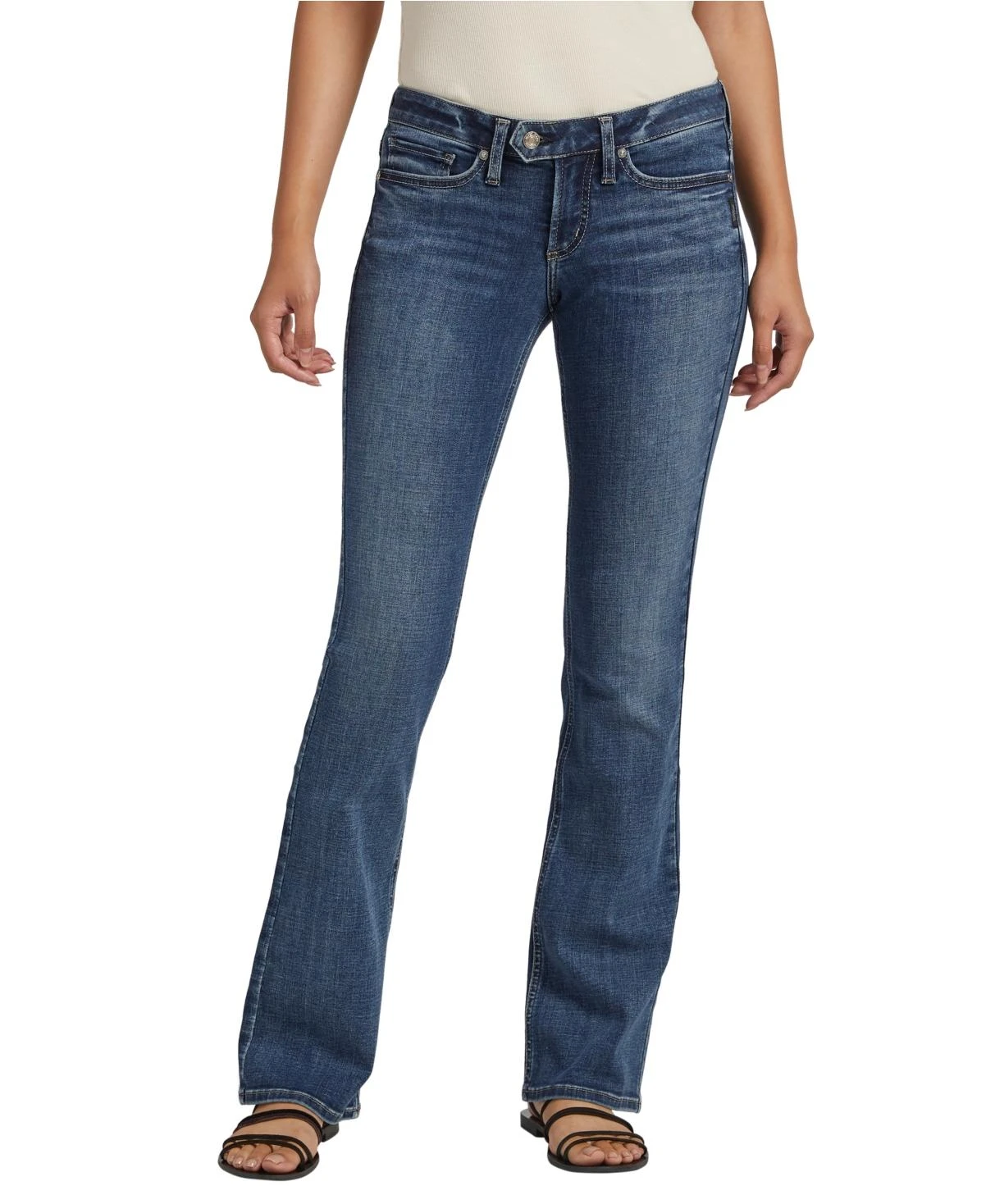 Silver Jeans Co. Women's Tuesday Low Rise Slim Bootcut Jeans