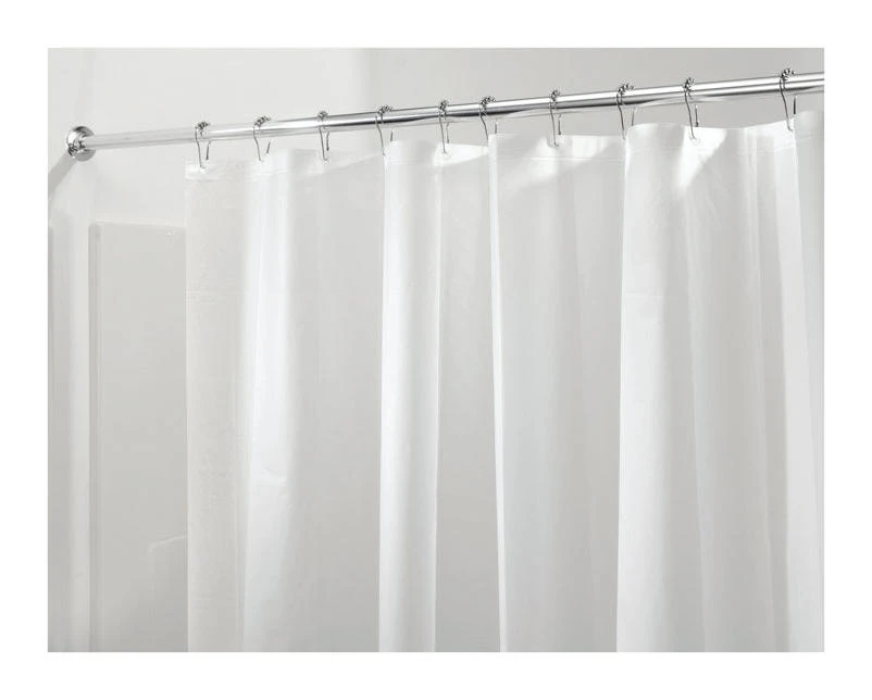 iDesign 72 in. H X 72 in. W Frosted Solid Shower Curtain Liner PEVA