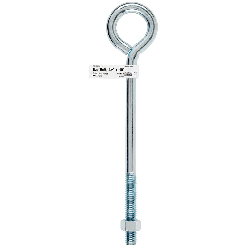 BOLT EYE W/NUT 1/2"X10"