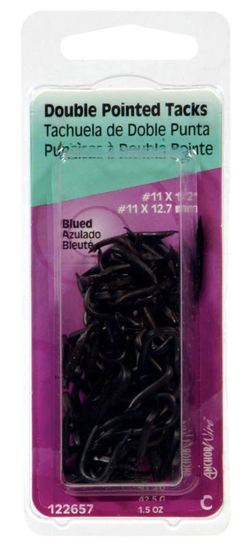 HILLMAN No. 11 X 1/2 in. W X 0.5 in. L Blue Steel Double Point Tack Staple 11 Ga. 1-1/2 oz