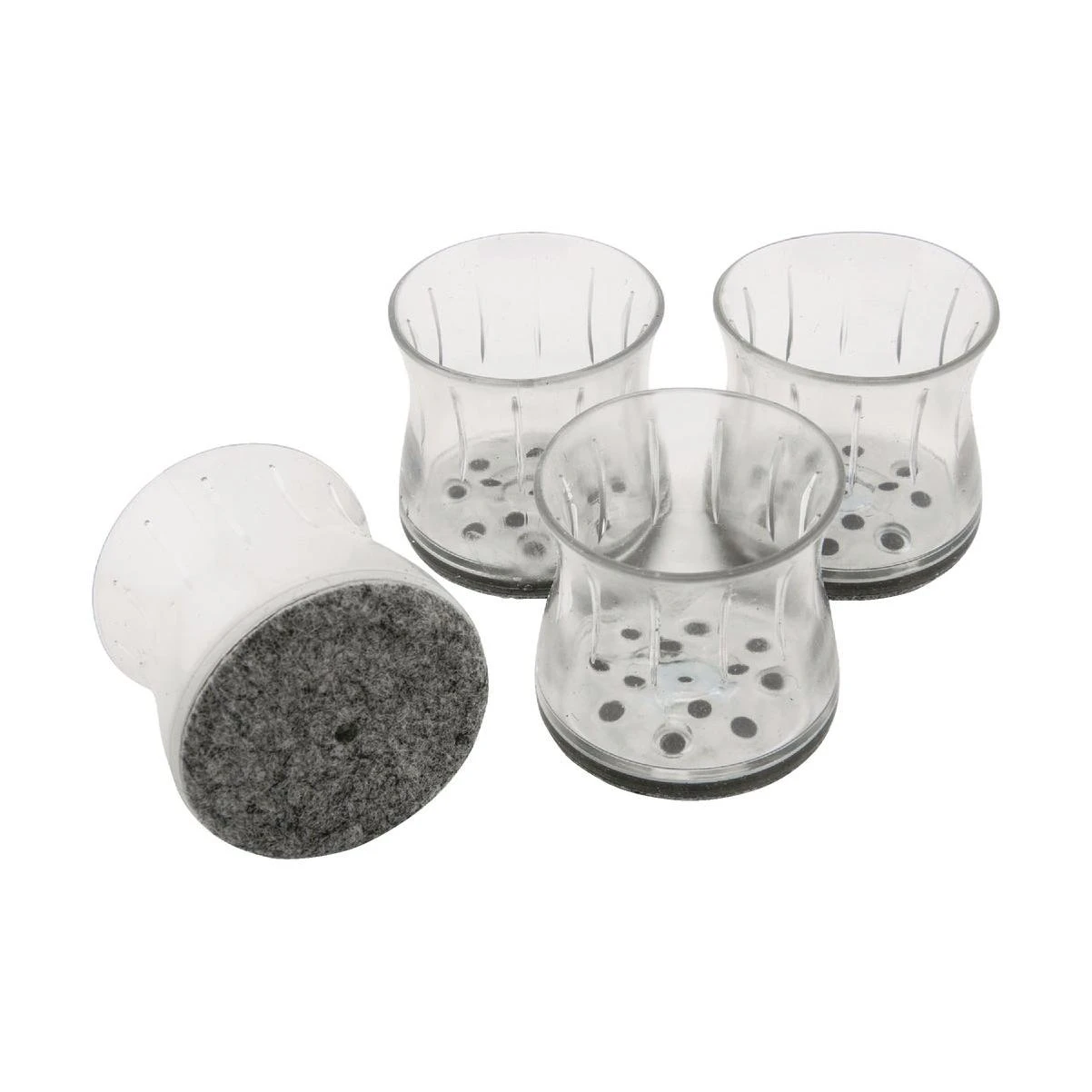 Magic Sliders Magic Fit 1-1/2 In. - 1-3/4 In. Round Felt Furniture Leg Cup (4-Pack)