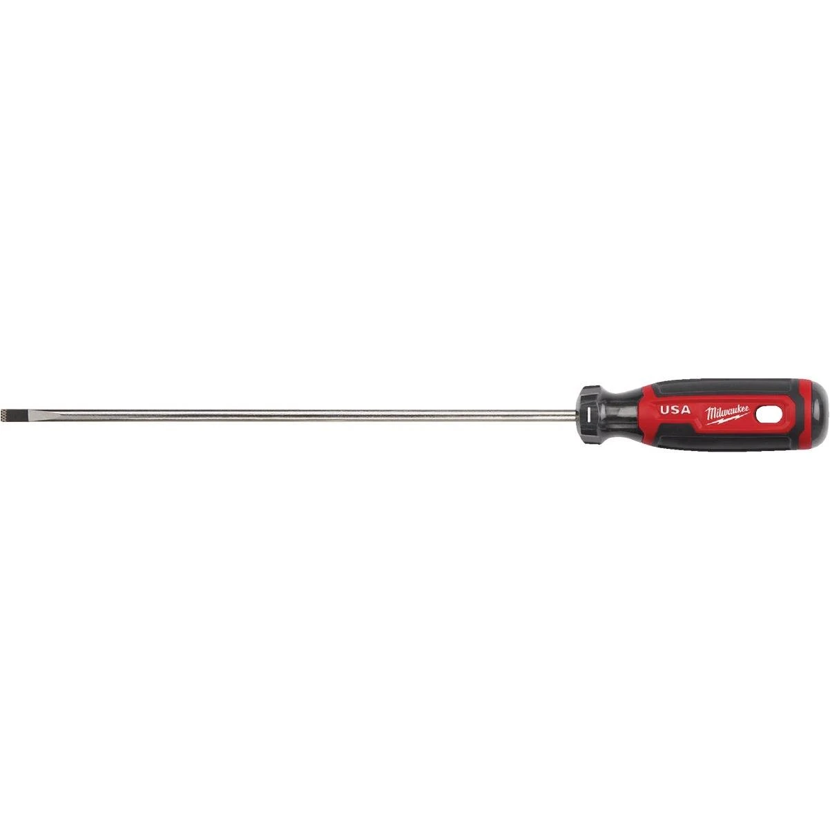 Milwaukee 1/4 In. x 10 In. Cushion Grip Cabinet Tip Slotted Screwdriver (USA)