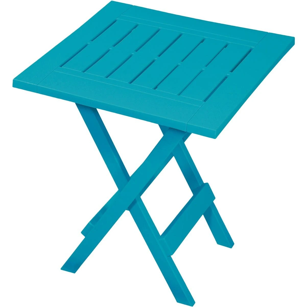 Gracious Living Quick-Fold 17 In. Square Intense Teal Folding Side Table