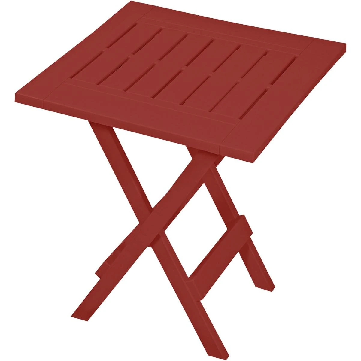 Gracious Living Quick-Fold 17 In. Square Crimson Red Folding Side Table