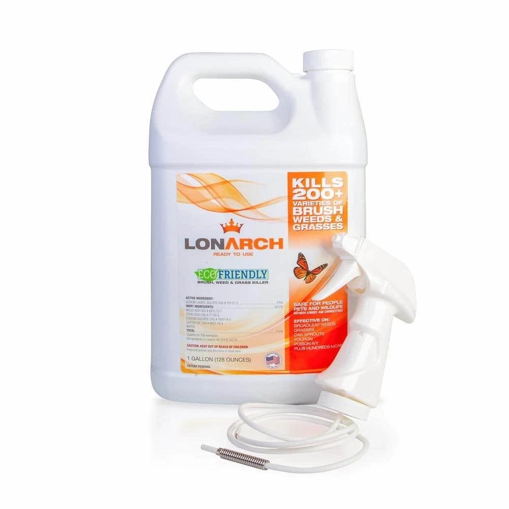 LONARCH 1 Gal. Ready to Use Weed and Grass Killer Herbicide with Pump Spray Attachment Glyphosphate Free