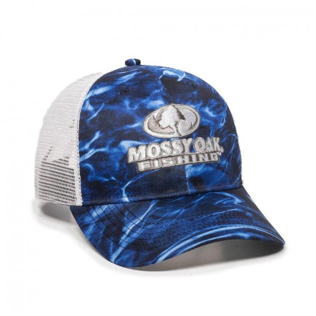 Outdoor Cap OCCMOFS44A65722 Mossy Oak Fishing Hat - Mossy Oak Elements Agua Marlin&#44; White - Adult