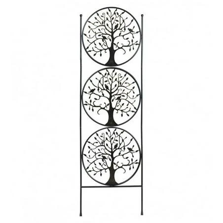 Plow & Hearth Tree of Life Circle Trio Metal Garden Trellis