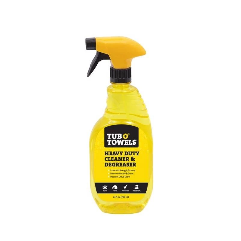Tub O’ Towels 24 oz Heavy-Duty Cleaner & Degreaser Spray — Quick-Action Grease & Grime Remover