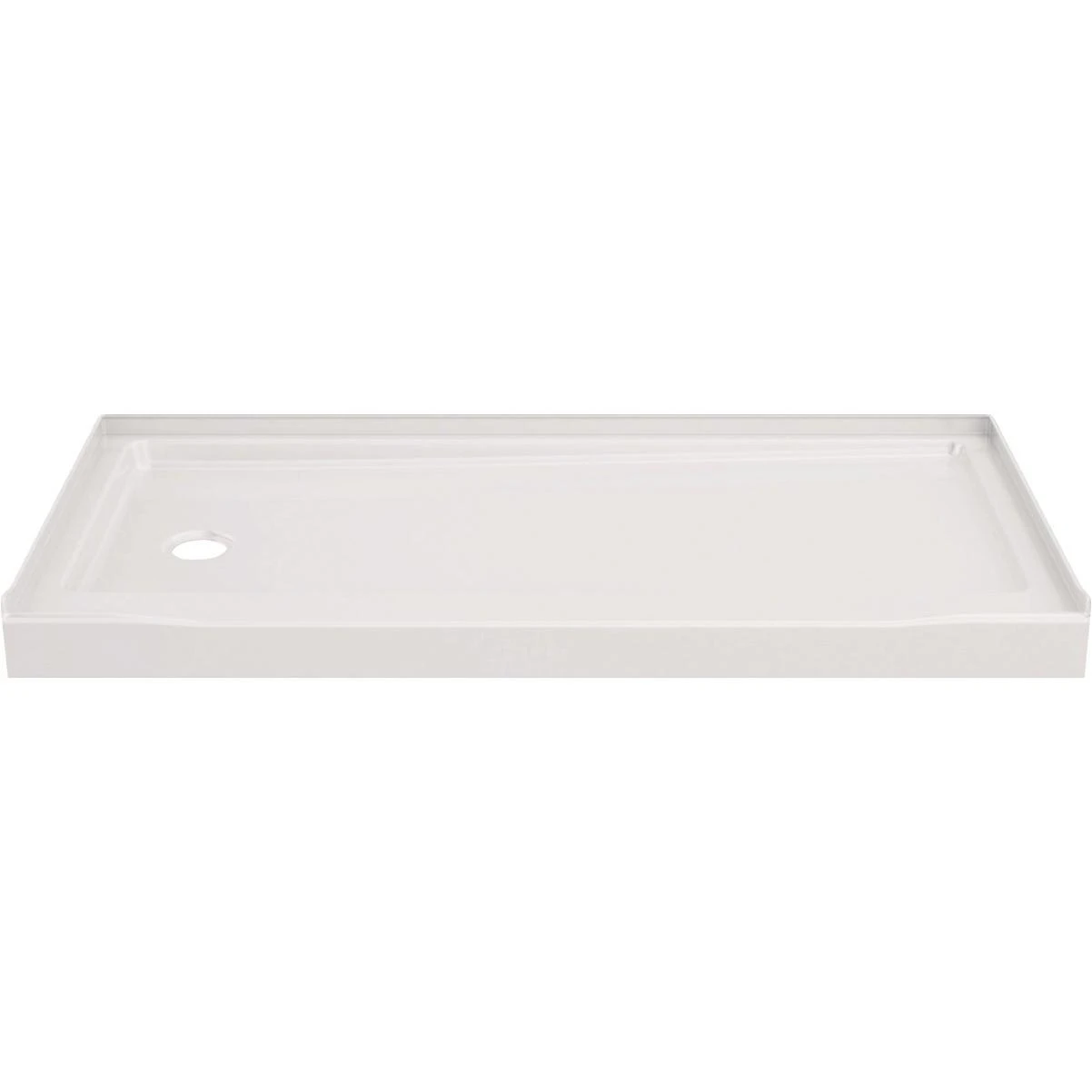 Delta Classic 500 60 In. x 30 In. Left Drain Shower Pan, White