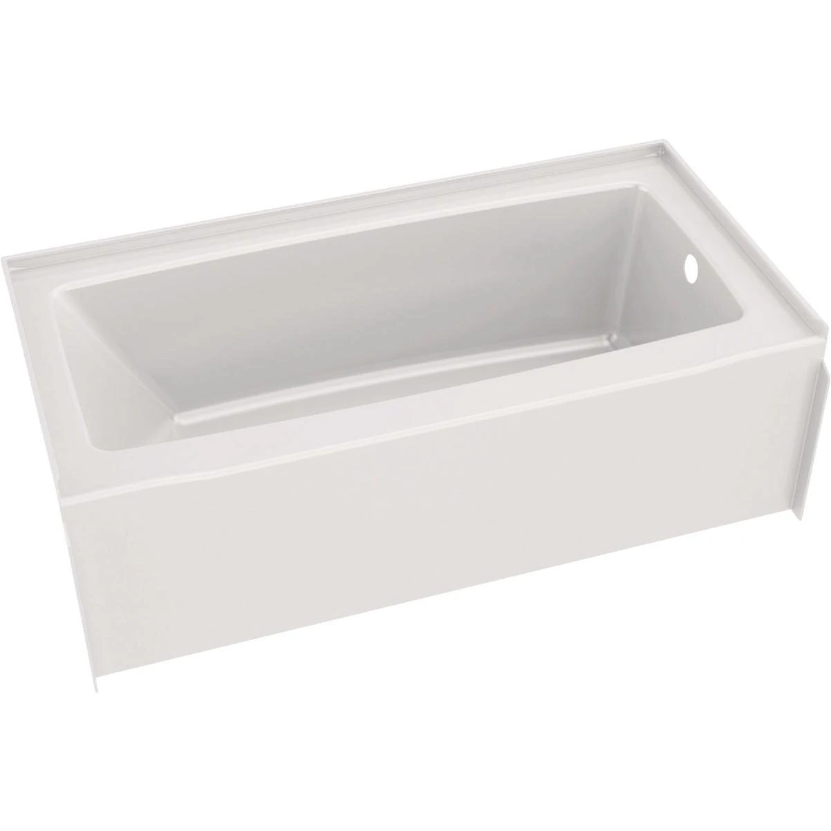 Delta Classic 500 60 In. L x 30 In. W Right Drain Rectangular Alcove Bathtub, White