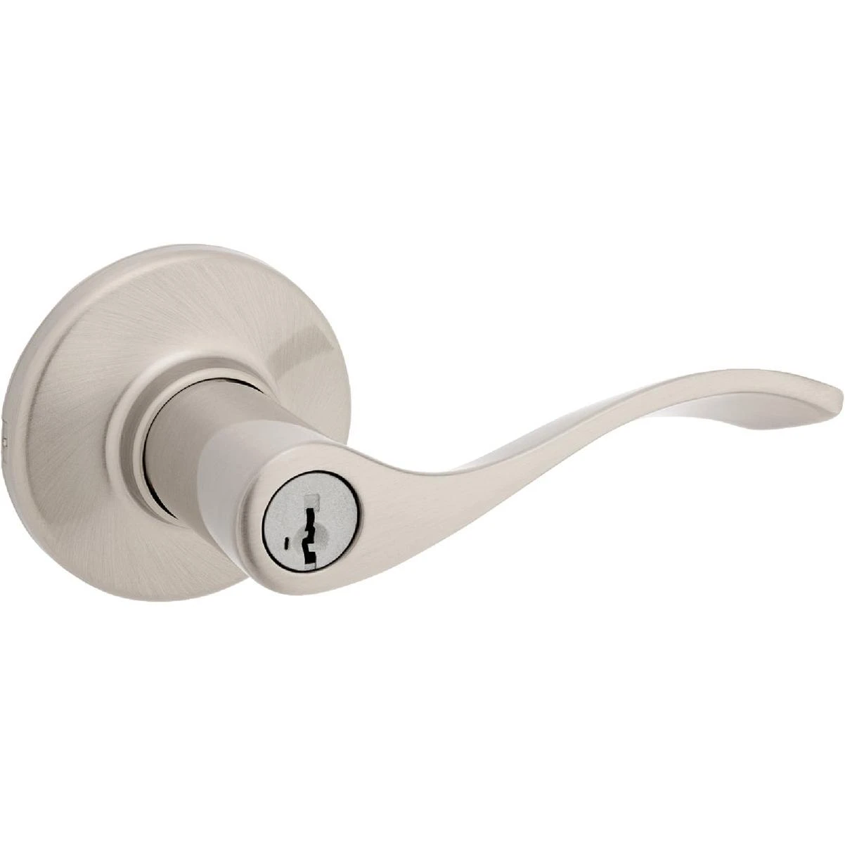 Kwikset Satin Nickel Balboa Entry Door Lever with Smartkey