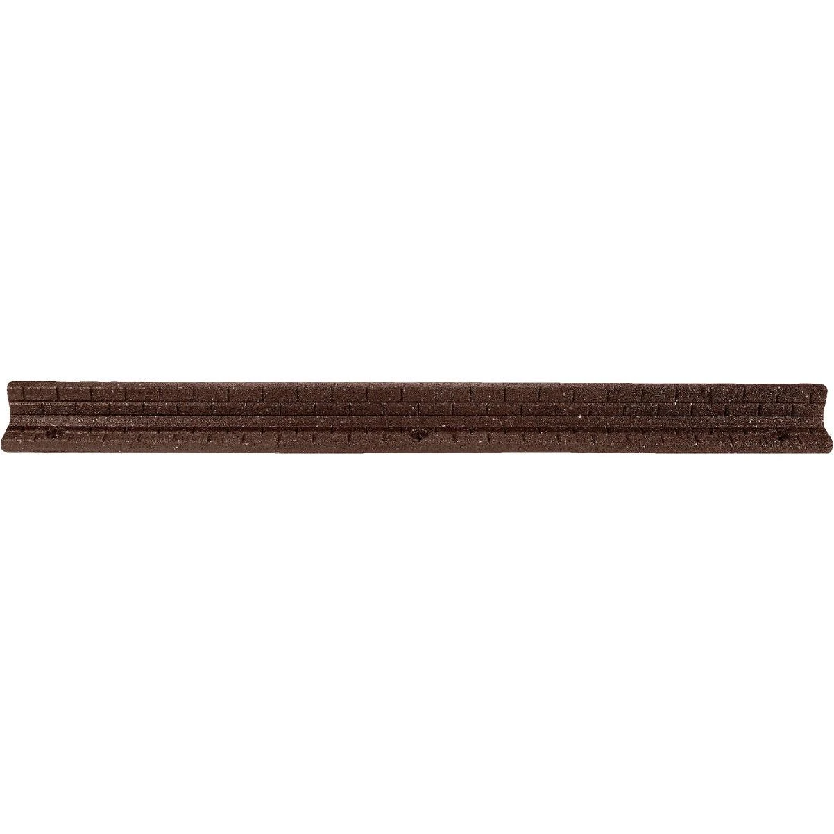 GroundSmart 3 In. H. x 4 Ft. L. Brown Recycled Rubber Brickface Landscape Edger