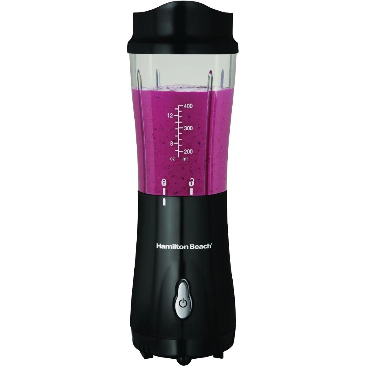 Hamilton Beach 14 Oz. Black Personal Blender with Travel Lid