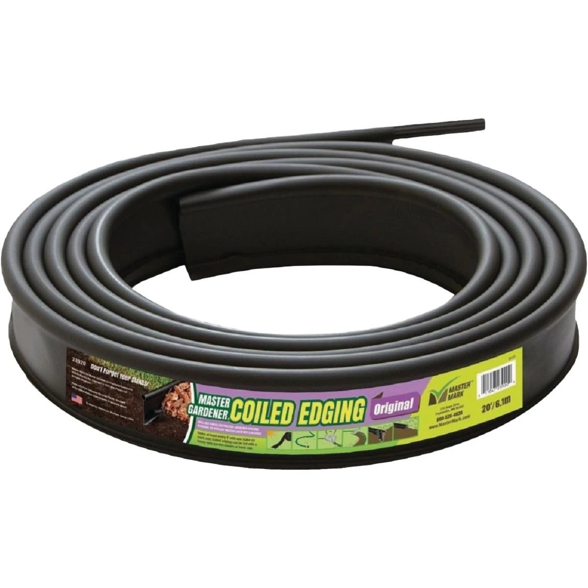 Master Gardener 3.5 In. H. x 20 Ft. L. Black Recycled Plastic Lawn Edging