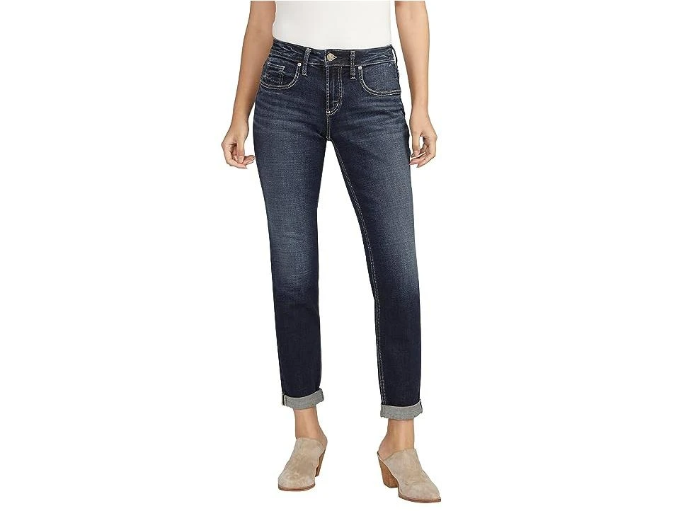 Silver Jeans Co. Boyfriend Mid-Rise Slim Leg Jeans L27101ECF485 (Indigo) Women's Jeans